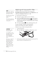 Preview for 148 page of Epson 1705C - PowerLite XGA LCD Projector User Manual