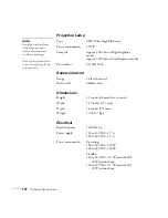 Preview for 178 page of Epson 1705C - PowerLite XGA LCD Projector User Manual