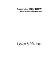 Предварительный просмотр 1 страницы Epson 1730W - PowerLite WXGA LCD Projector User Manual