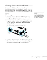 Предварительный просмотр 69 страницы Epson 1730W - PowerLite WXGA LCD Projector User Manual