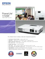 Epson 1735W - PowerLite WXGA LCD Projector Brochure & Specs preview