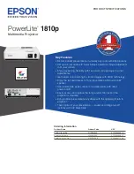 Epson 1810p - PowerLite XGA LCD Projector Brochure preview