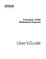 Preview for 1 page of Epson 1810p - PowerLite XGA LCD Projector User Manual