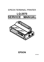 Preview for 1 page of Epson 2070 - LQ B/W Dot-matrix Printer Service Manual