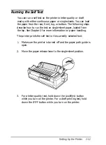 Предварительный просмотр 28 страницы Epson 2070 - LQ B/W Dot-matrix Printer User Manual