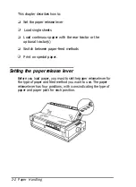 Предварительный просмотр 40 страницы Epson 2070 - LQ B/W Dot-matrix Printer User Manual