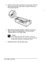 Предварительный просмотр 58 страницы Epson 2070 - LQ B/W Dot-matrix Printer User Manual