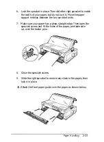 Предварительный просмотр 61 страницы Epson 2070 - LQ B/W Dot-matrix Printer User Manual