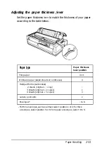 Предварительный просмотр 71 страницы Epson 2070 - LQ B/W Dot-matrix Printer User Manual