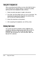 Предварительный просмотр 92 страницы Epson 2070 - LQ B/W Dot-matrix Printer User Manual