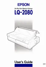 Preview for 1 page of Epson 2080 - LQ B/W Dot-matrix Printer User Manual