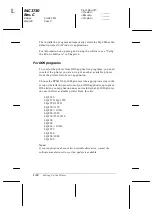 Preview for 44 page of Epson 2080 - LQ B/W Dot-matrix Printer User Manual