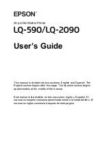 Epson 2090 - LQ B/W Dot-matrix Printer User Manual preview