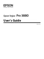 Preview for 1 page of Epson 3880 - Stylus Pro Color Inkjet Printer User Manual