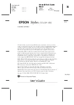 Preview for 3 page of Epson 400 Series User Manual