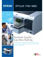 Epson 4000 - Stylus Pro Color Inkjet Printer Brochure & Specs preview