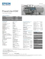 Preview for 2 page of Epson 410W - PowerLite WXGA LCD Projector Specifications