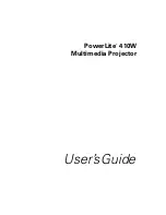 Предварительный просмотр 1 страницы Epson 410W - PowerLite WXGA LCD Projector User Manual