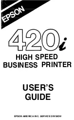 Epson 420i User Manual preview