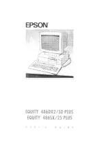 Epson 486SX User Manual preview