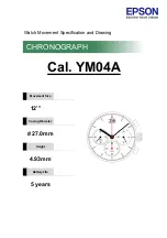 Preview for 1 page of Epson 711001 Watch Movement Specification And Drawing