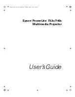 Epson 740c - PowerLite XGA LCD Projector User Manual preview