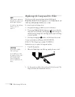 Предварительный просмотр 146 страницы Epson 755c - PowerLite XGA LCD Projector User Manual