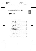 Preview for 2 page of Epson 790 Daily Use