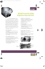 Epson 8100i - PowerLite XGA LCD Projector Specification Sheet предпросмотр