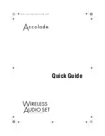 Предварительный просмотр 1 страницы Epson Accolade Wireless Audio Set Quick Manual