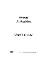 Epson ActionNote 4SLC-25 User Manual preview