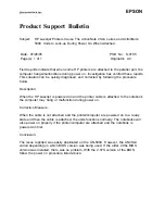 Epson ActionNote 4SLC Series Product Support Bulletin preview