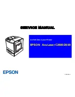 Preview for 1 page of Epson Aculaser 2600 Series Service Manual