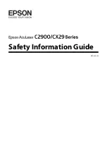 Epson AcuLaser C2900N Safety Information Manual preview