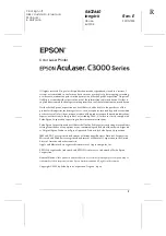 Epson AcuLaser C3000 Series User Manual preview