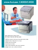 Epson AcuLaser C4000 Brochure & Specs preview