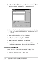 Preview for 72 page of Epson AcuLaser C8600 Reference Manual