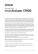 Epson AcuLaser C9100 Reference Manual preview