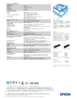 Предварительный просмотр 2 страницы Epson Aculaser M2000 series Specifications