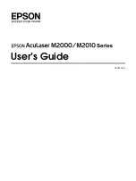 Preview for 1 page of Epson Aculaser M2000 series User Manual