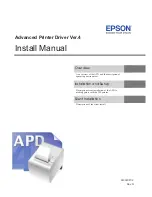 Preview for 1 page of Epson Advanced Printer Driver Ver.4 Install Manual