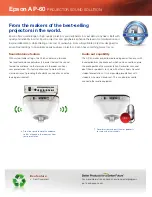 Preview for 2 page of Epson AP-60 - Projector Sound Solution Brochure & Specs