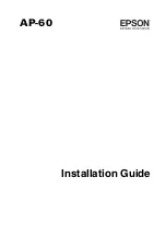 Preview for 1 page of Epson AP-60 - Projector Sound Solution Installation Manual