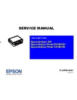 Epson Artisan 700 Series Service Manual preview