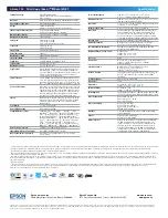 Preview for 2 page of Epson Artisan 700 Series Specifications