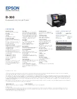 Preview for 2 page of Epson B-300 - Business Color Ink Jet Printer Specifications