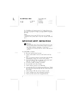 Preview for 4 page of Epson B81817 Series User Manual