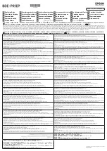 Preview for 1 page of Epson BDE-PR1EP Quick Start Manual