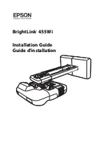 Epson BrightLink 455Wi Installation Manual предпросмотр