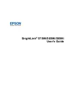 Предварительный просмотр 1 страницы Epson BrightLink 575Wi+ User Manual